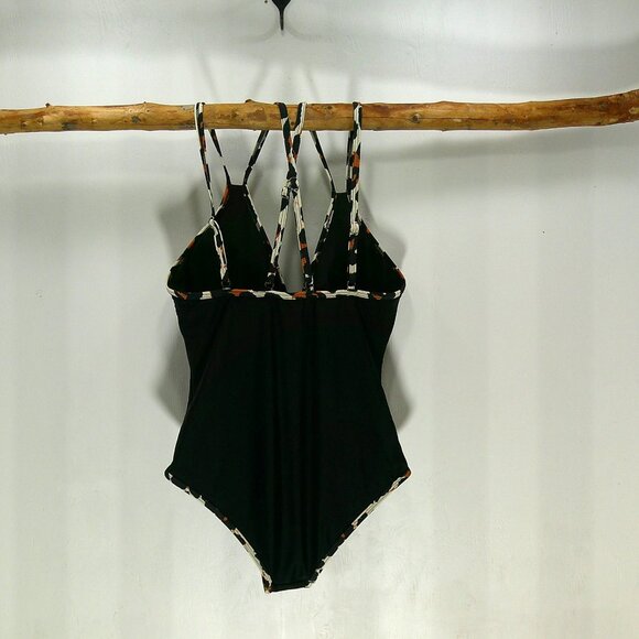 B2prity NWT One Piece Swimsuit V Neck Black Tummy Control Size Large. - Picture 3 of 5